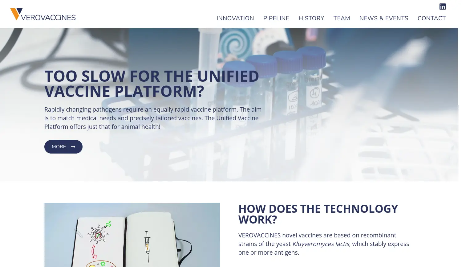 Website der Firma VEROVACCiNES GmbH