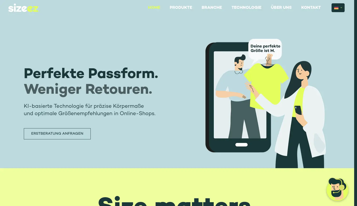 Website der Firma Virtual Retail GmbH