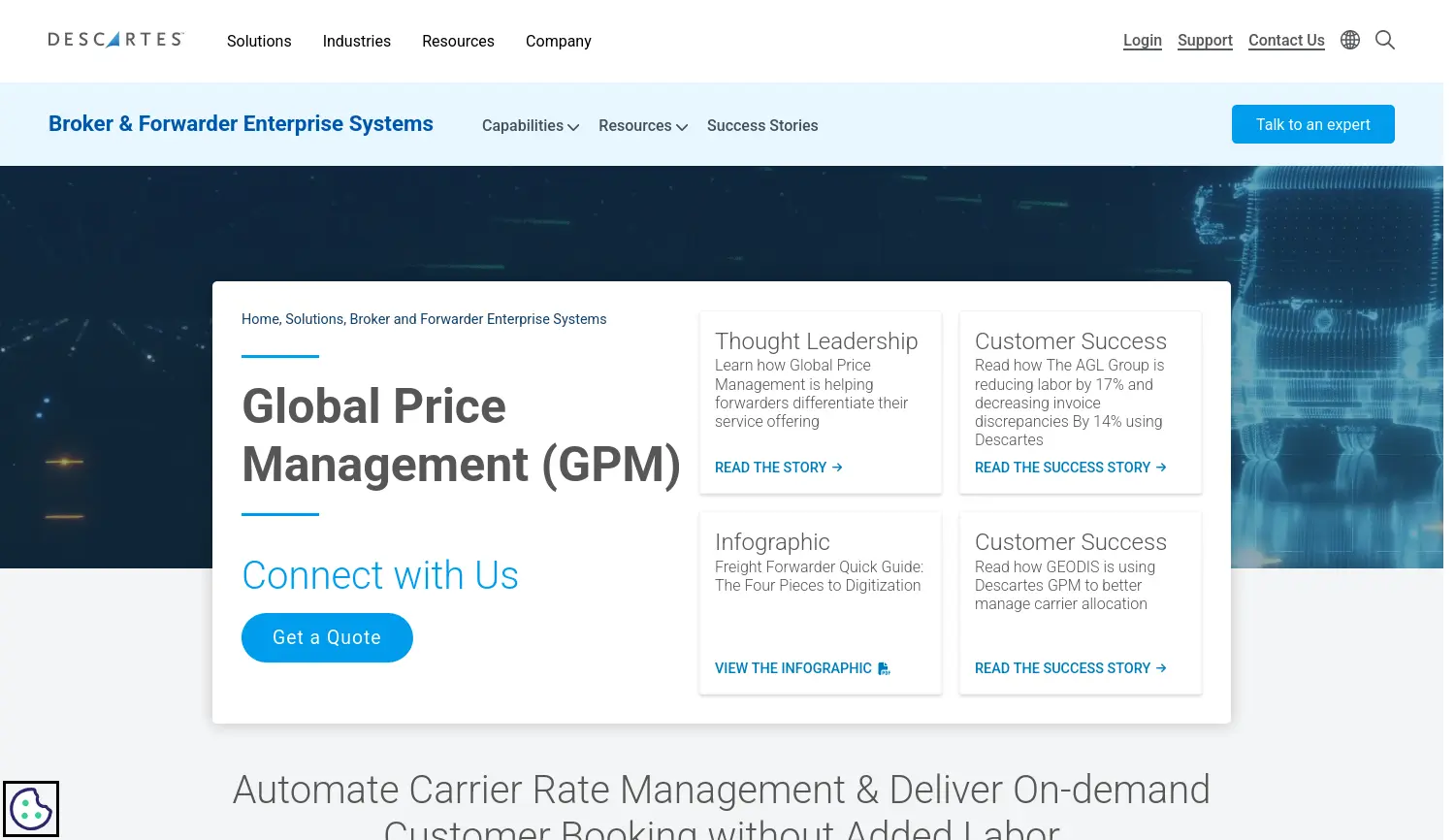 Website der Firma PORTRIX LOGISTIC SOFTWARE GmbH