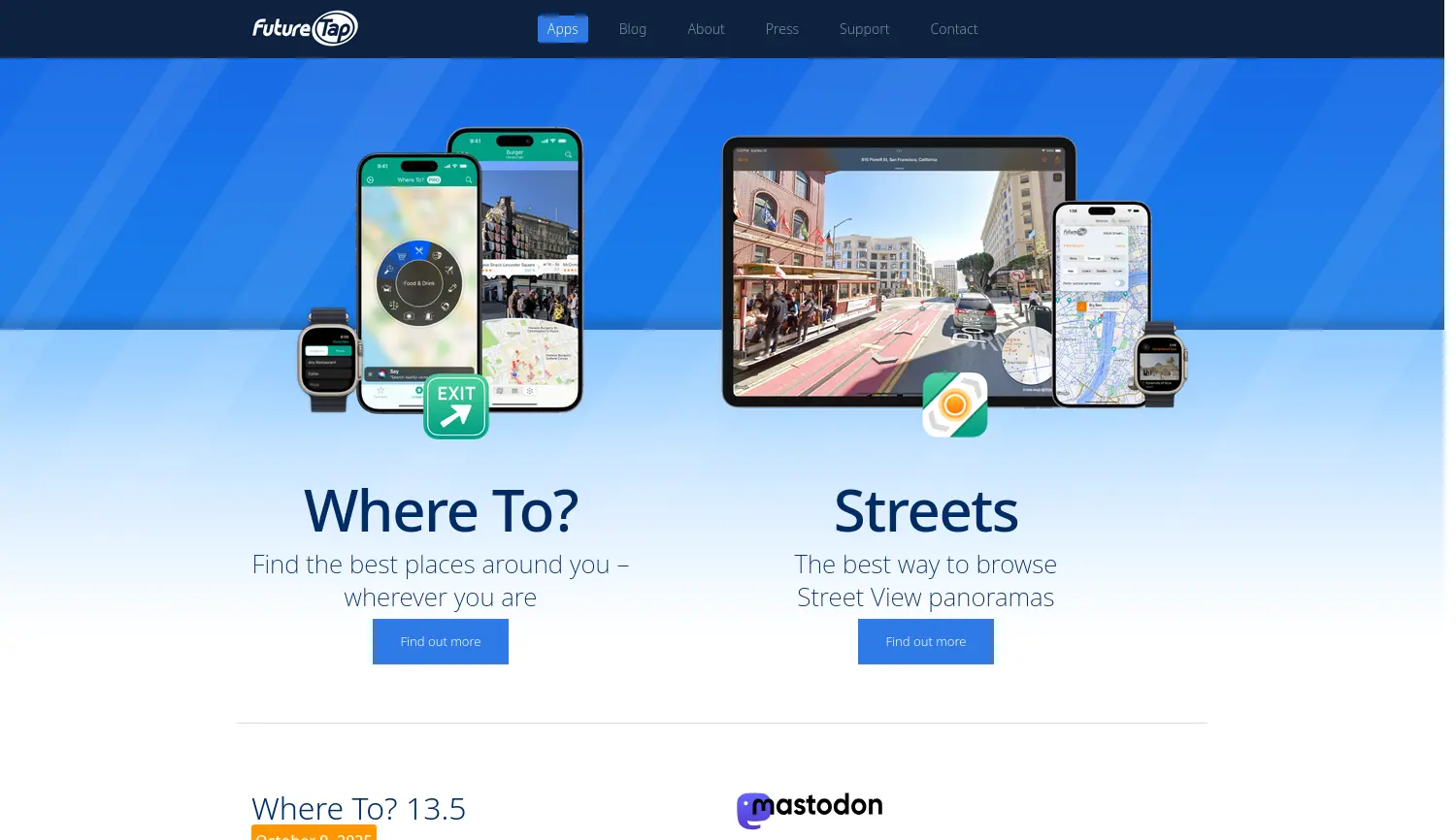 Website der Firma FutureTap GmbH