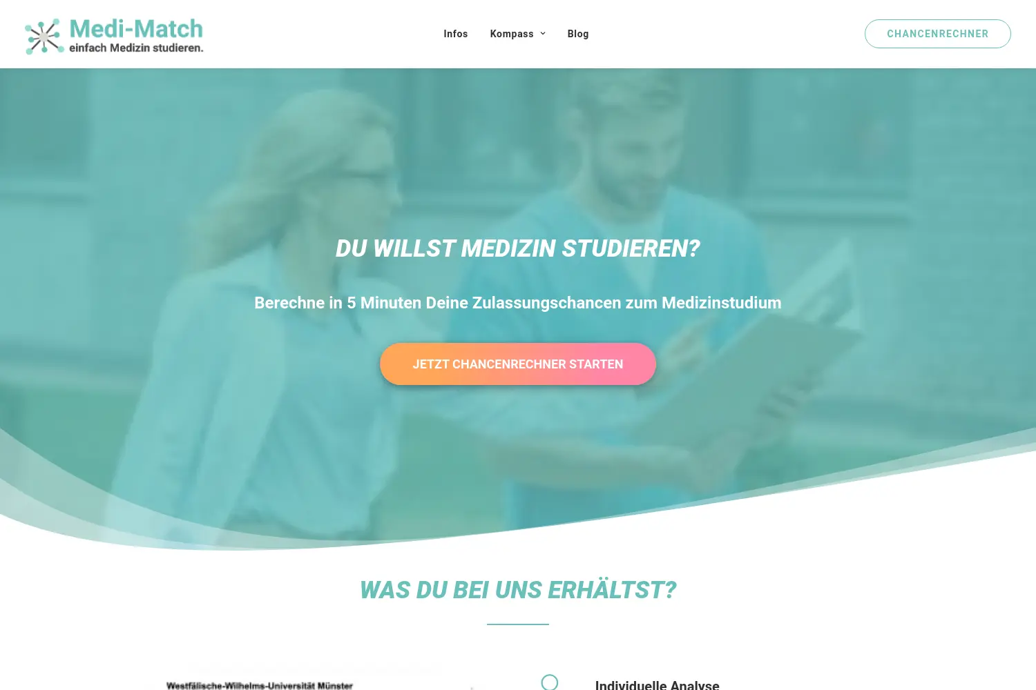 Website der Firma Medi-Match UG