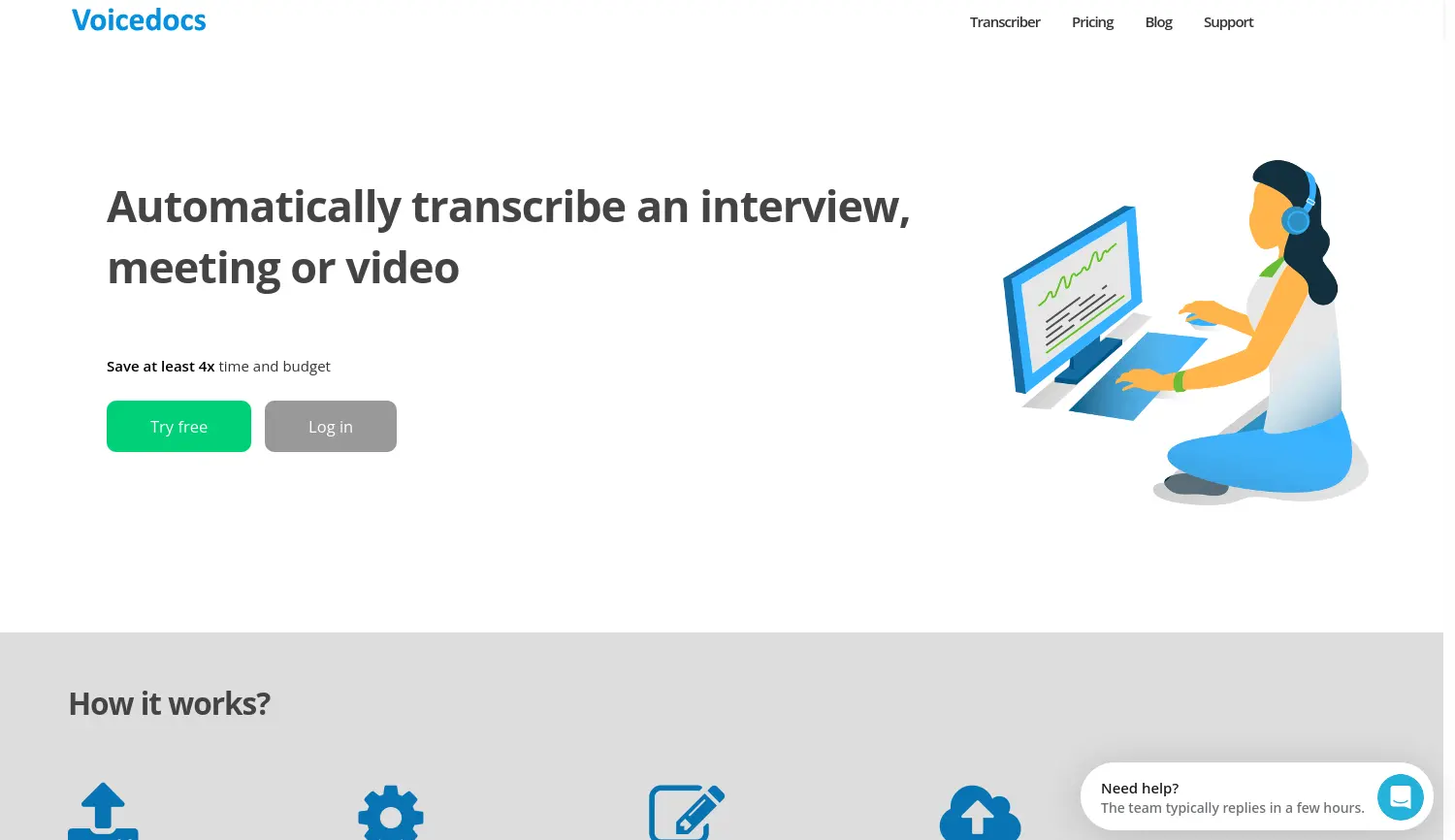 Website der Firma Voicedocs Software GmbH