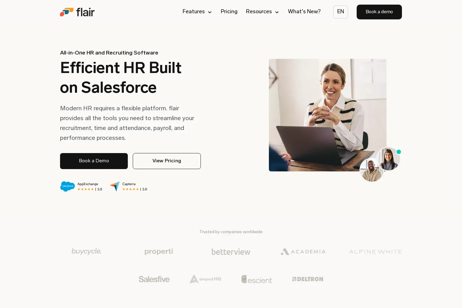 Website der Firma flair.hr GmbH