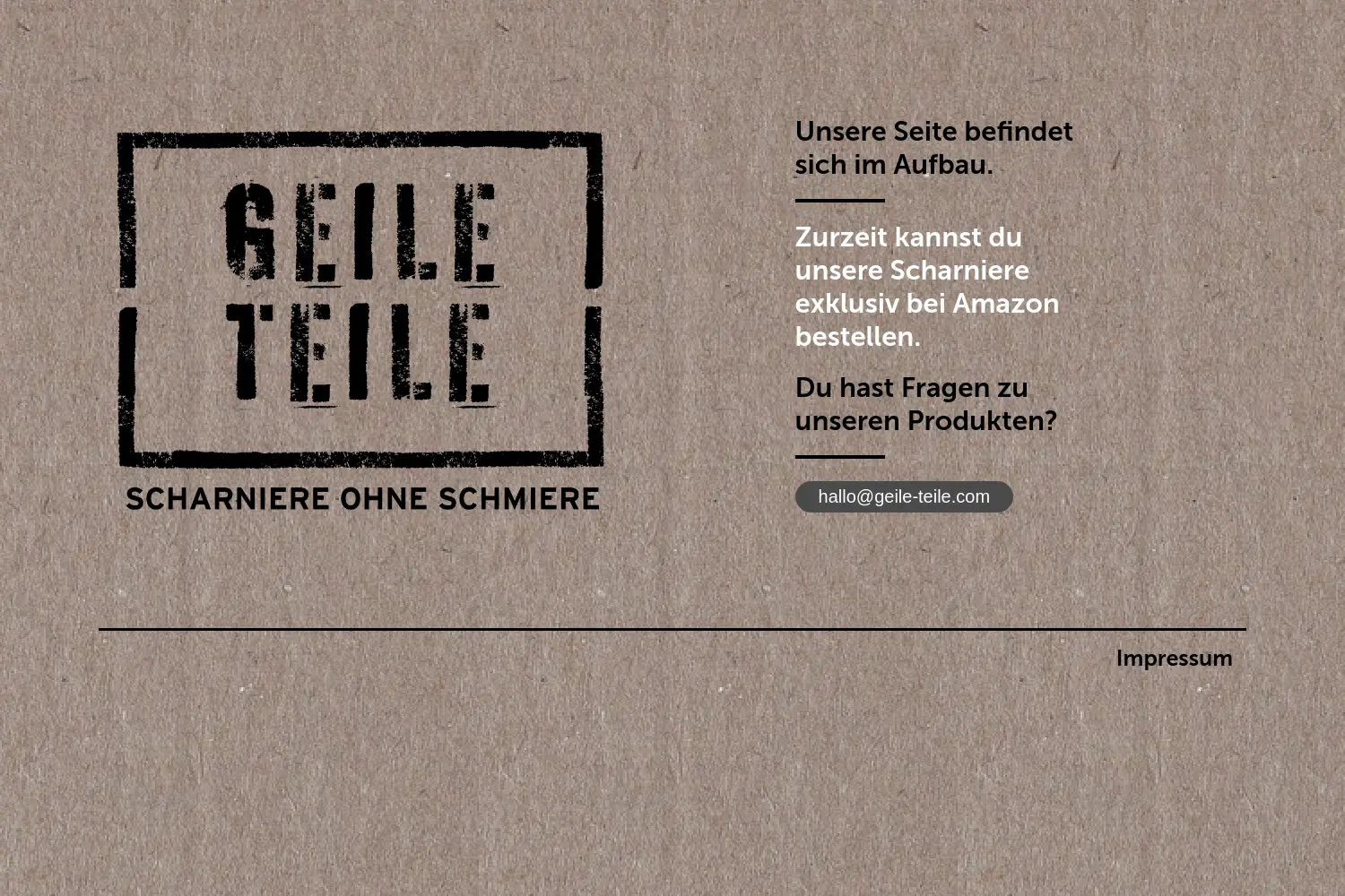 Website der Firma Geile Teile.com UG