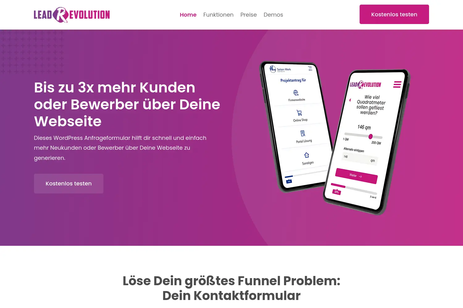 Website der Firma Lead Revolution UG
