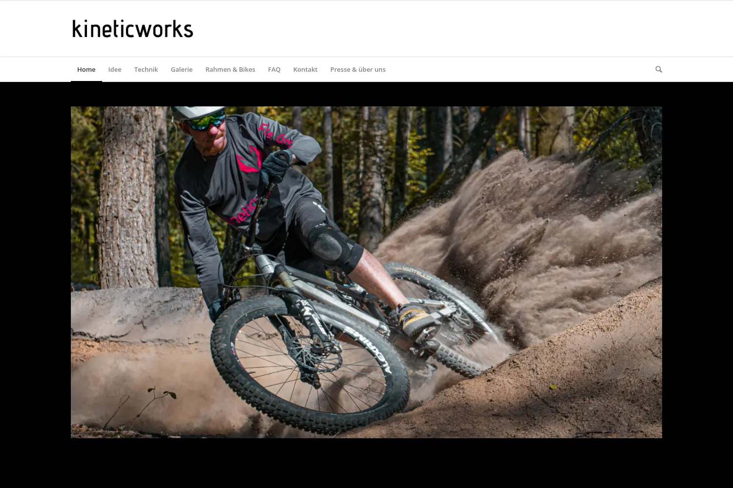 Website der Firma kineticworks GmbH