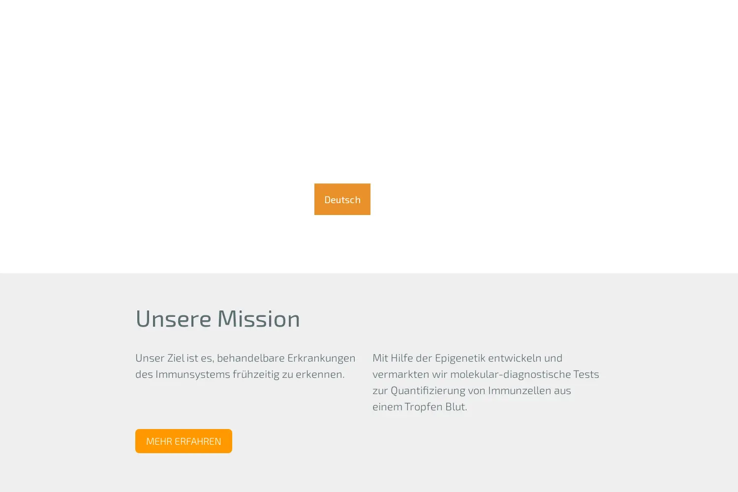 Website der Firma Epimune GmbH