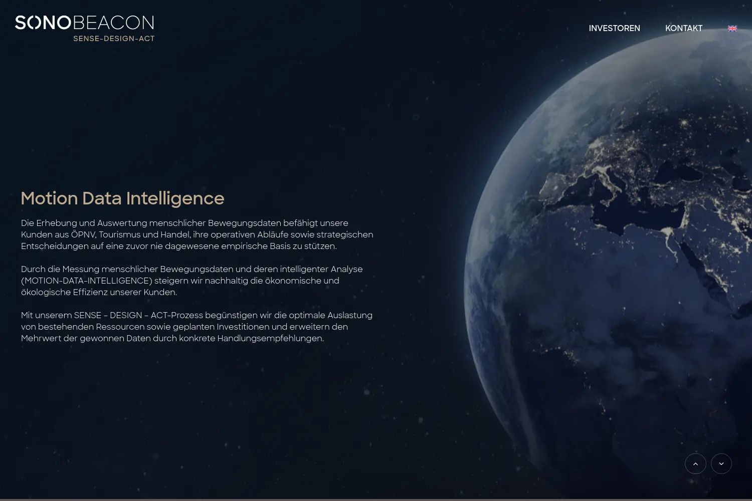 Website der Firma SonoBeacon GmbH