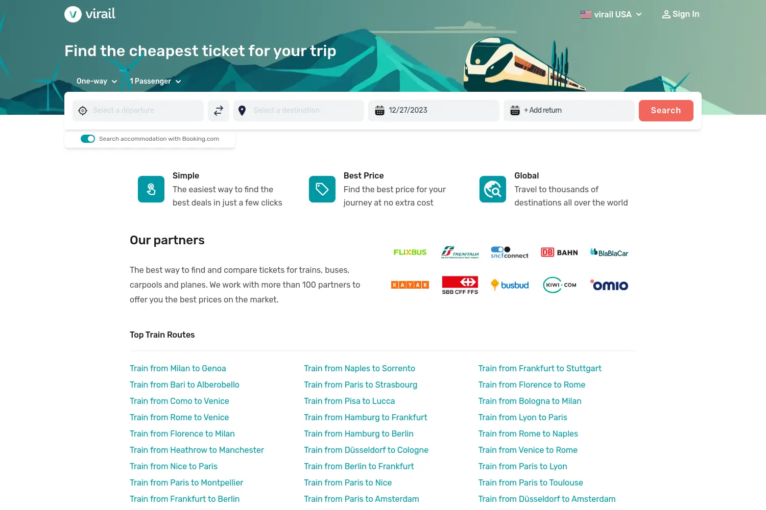 Website der Firma Virail GmbH
