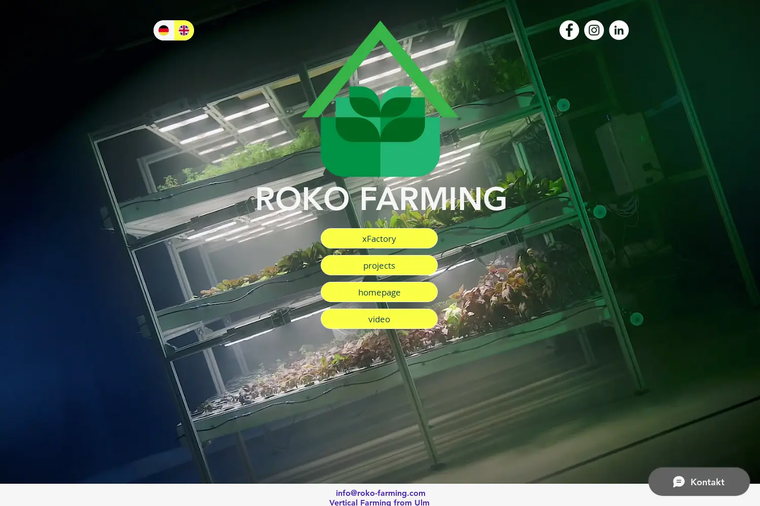 Website der Firma ROKO Farming GmbH & Co. KG