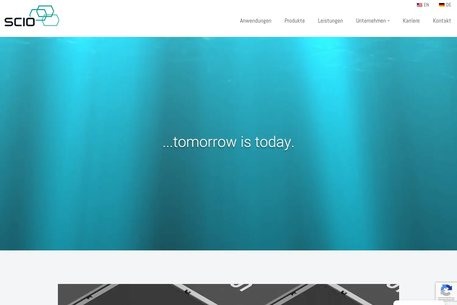 Website der Firma Scio Technology GmbH