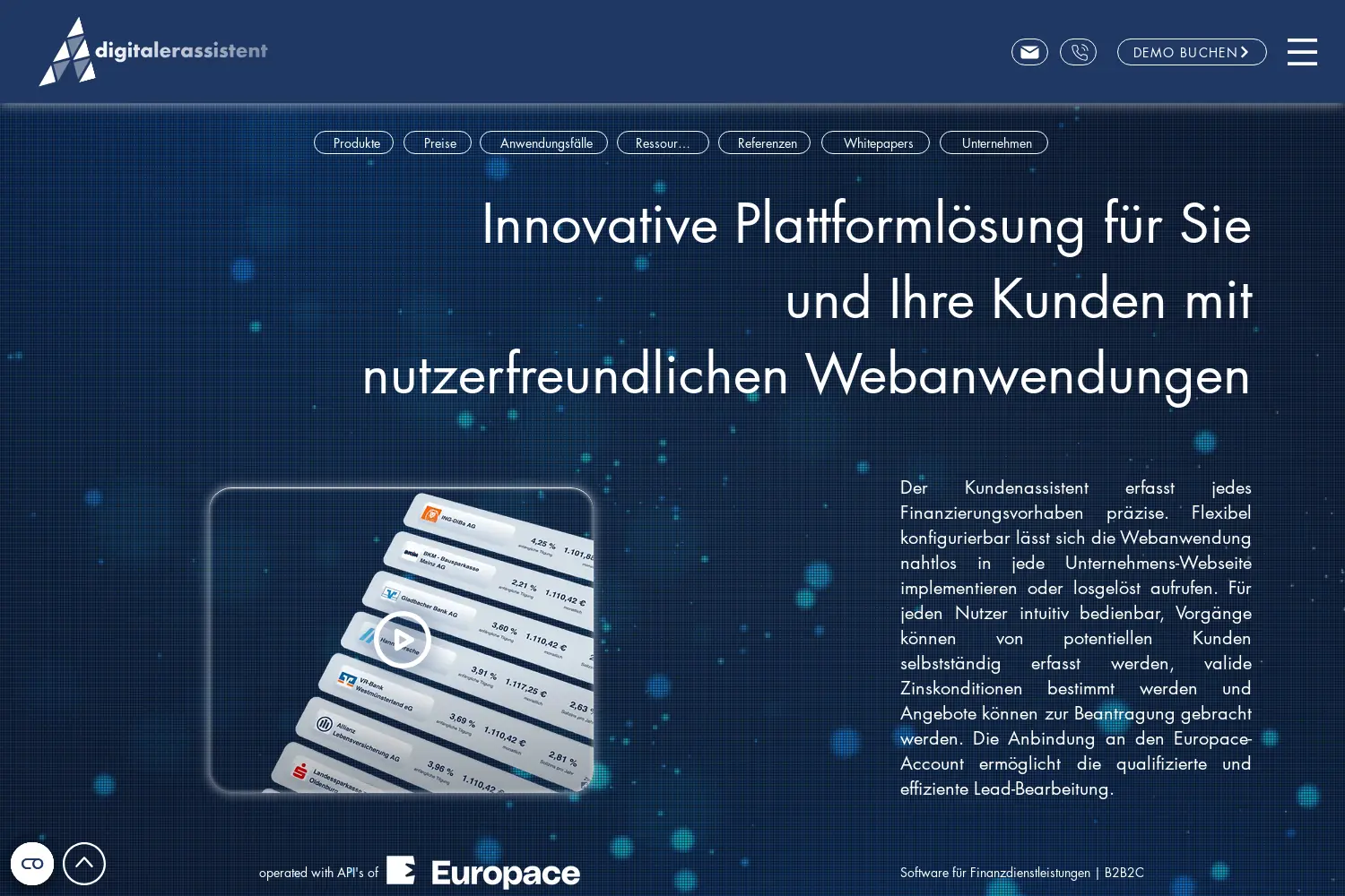 Website der Firma Finanzmakler.online GmbH