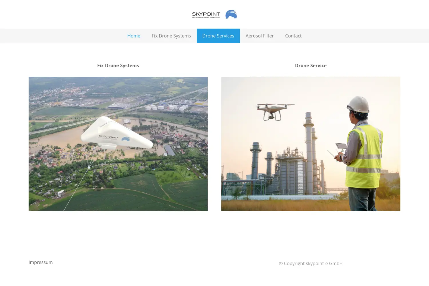 Website der Firma skypoint-e GmbH