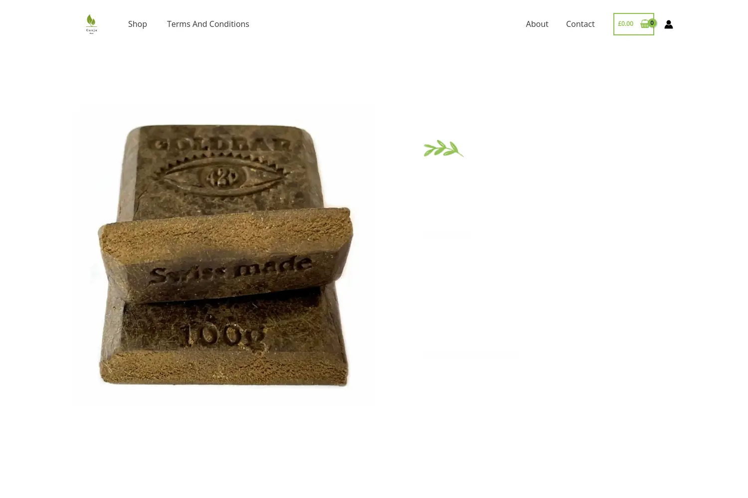 Website der Firma Ganja Man