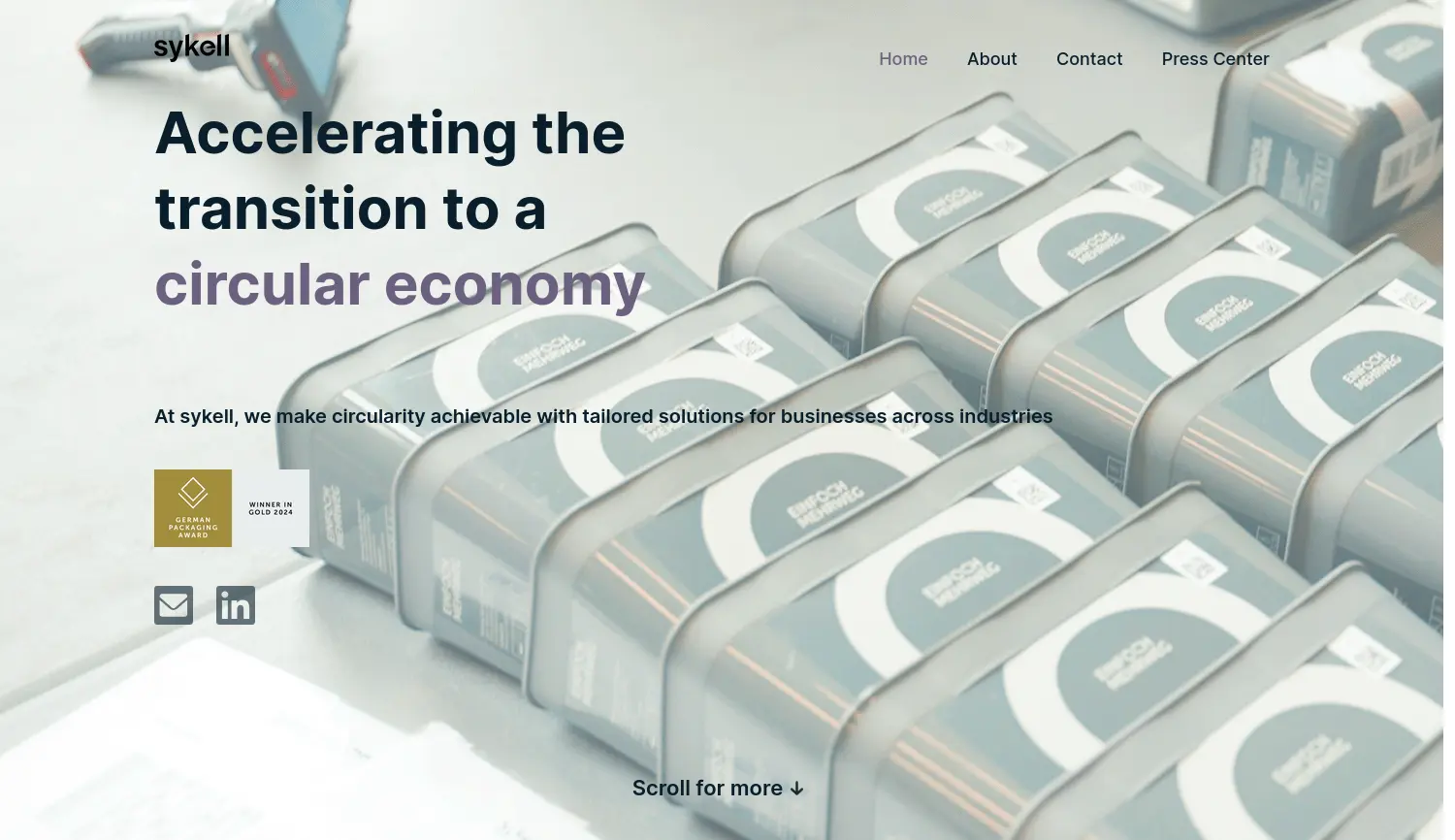 Website der Firma sykell GmbH