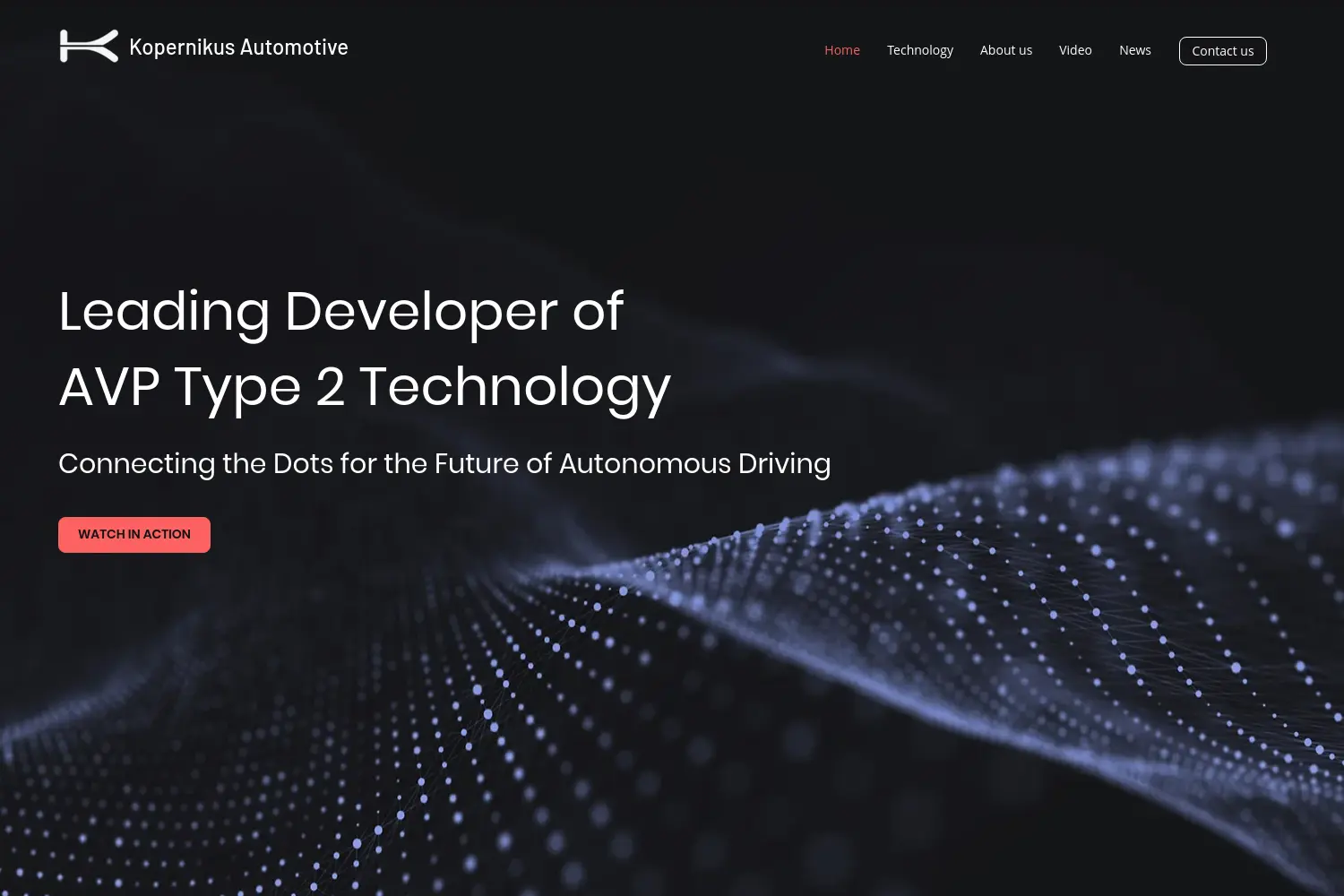 Website der Firma Kopernikus Automotive GmbH
