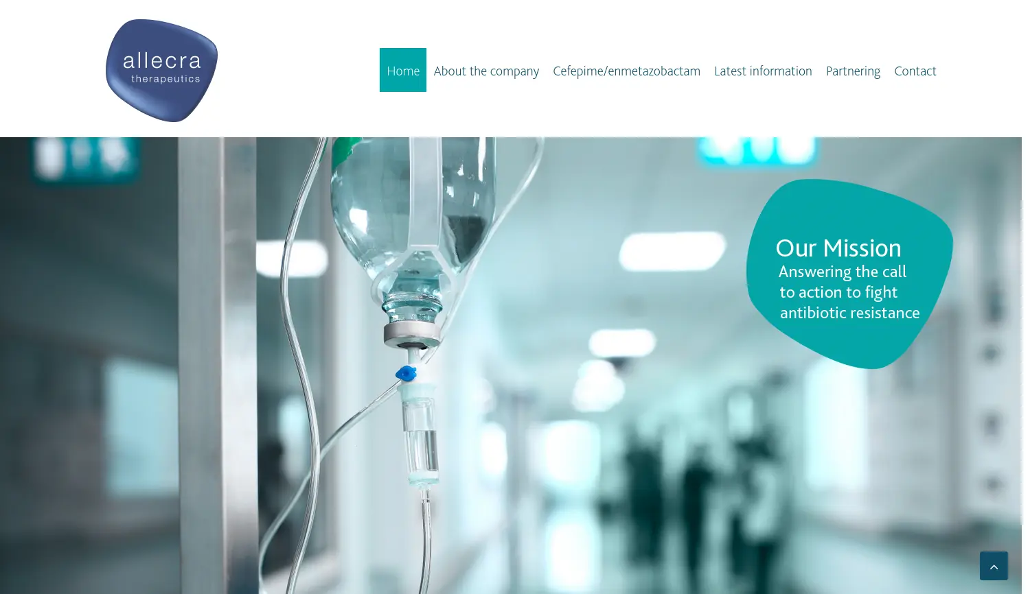 Website der Firma Allecra Therapeutics GmbH