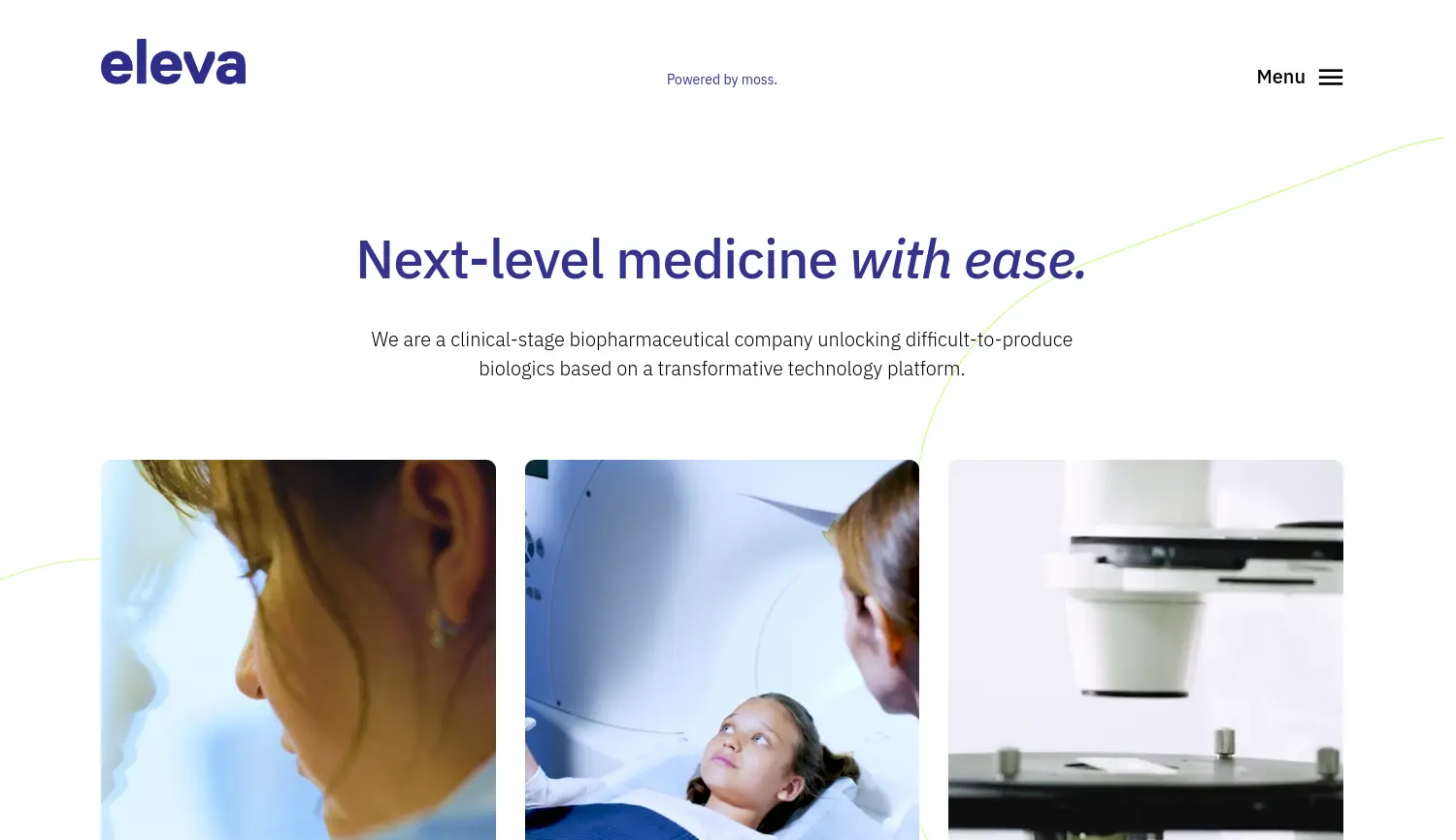 Website der Firma eleva GmbH