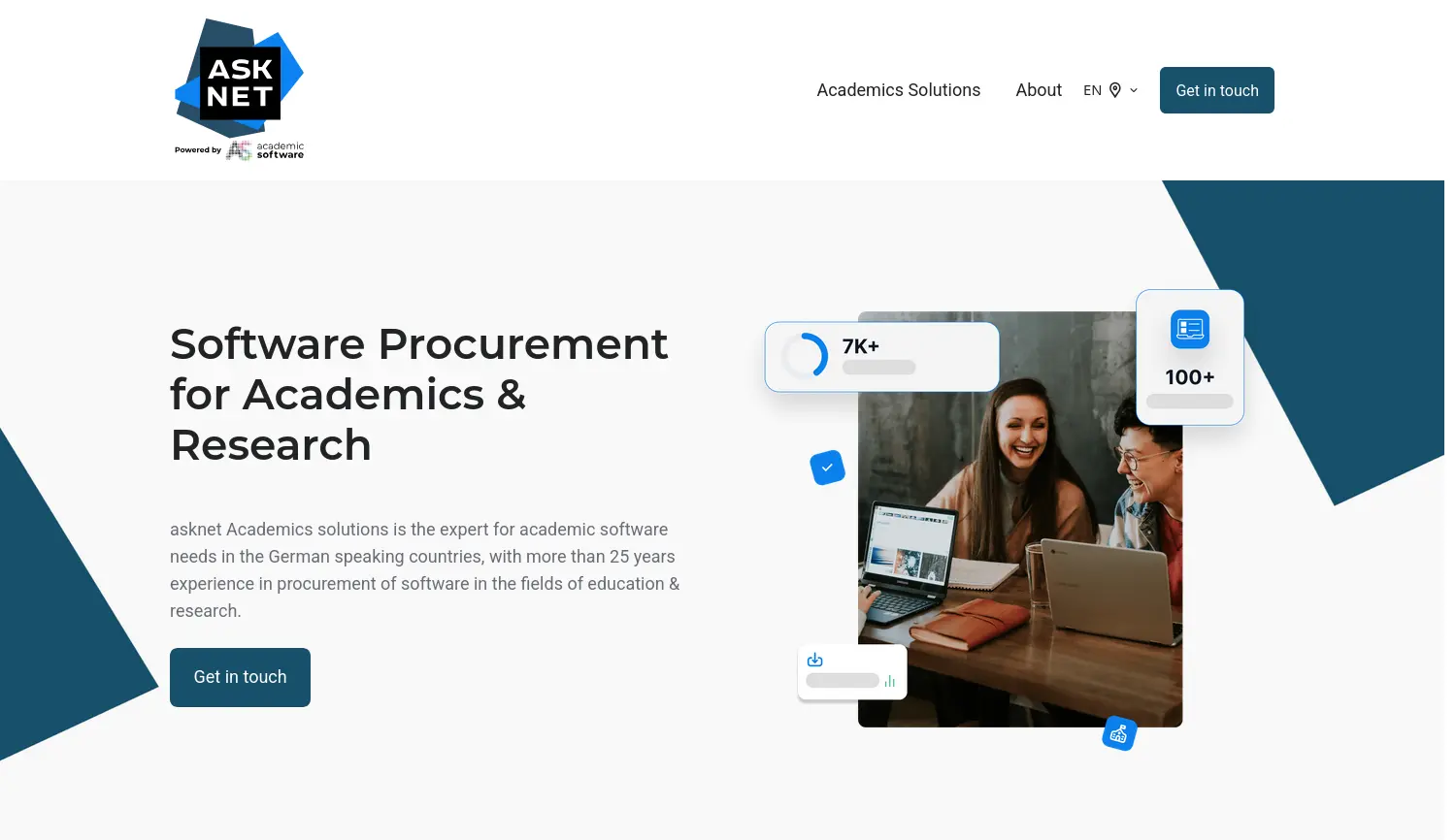 Website der Firma Asknet Solutions AG