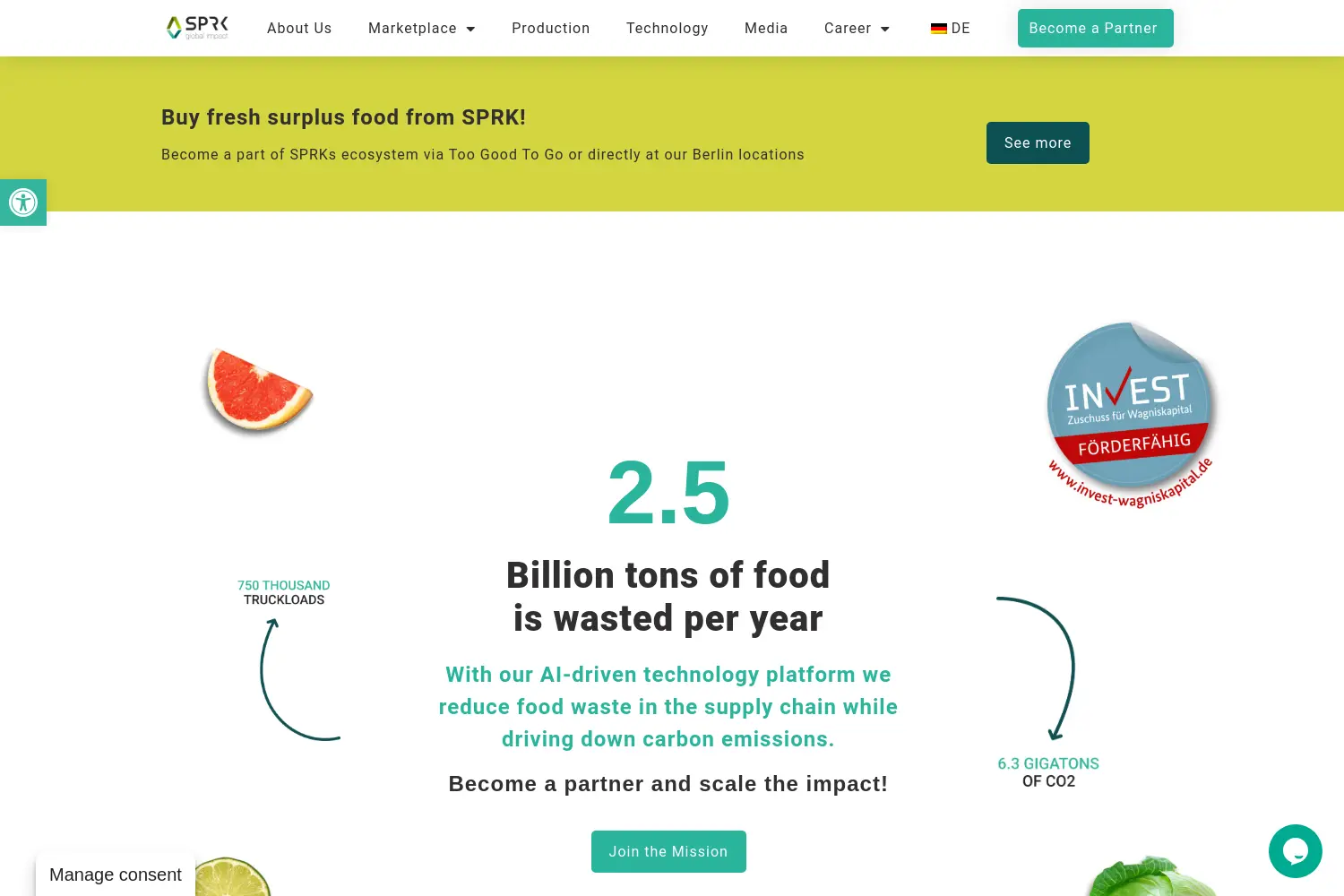 Website der Firma SPRK.global GmbH