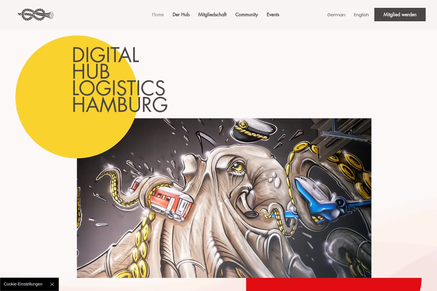Website der Firma Digital Hub Logistics GmbH