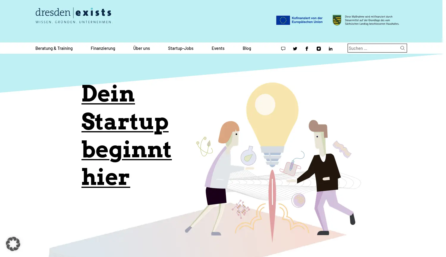 Website der Firma dresden|exists