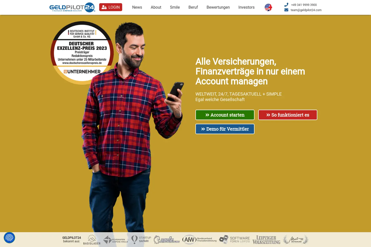 Website der Firma GELDPILOT24