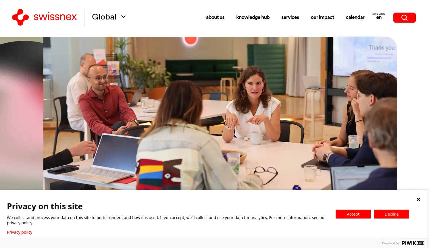 Website der Firma Swissnex