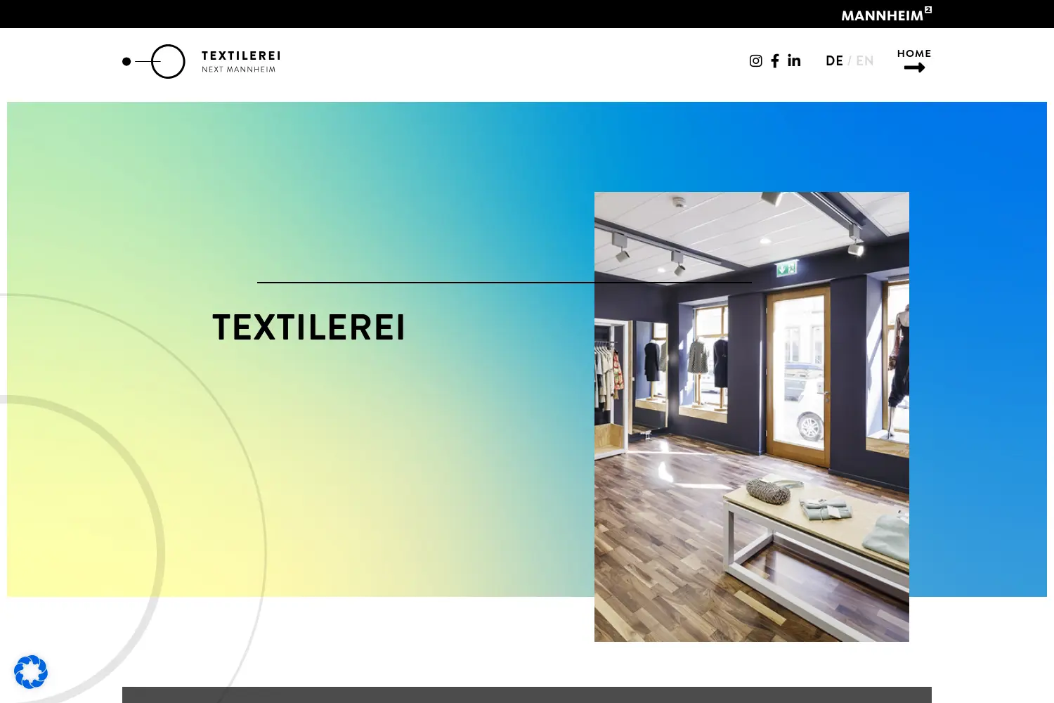 Website der Firma Textilerei
