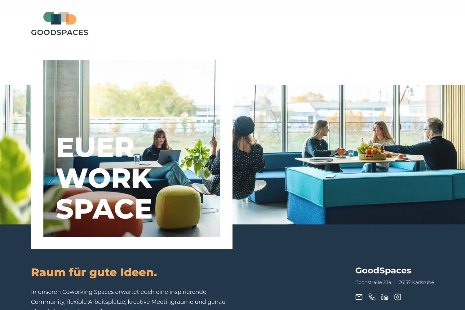 Website der Firma GoodSpaces GmbH