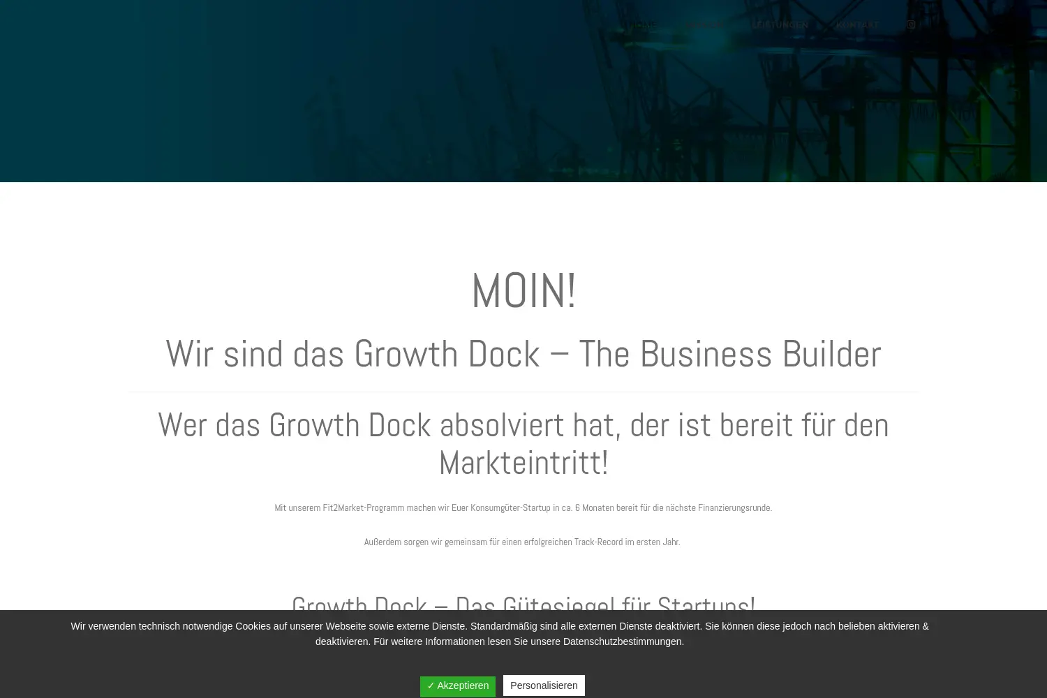 Website der Firma Growth Dock Business Builder
