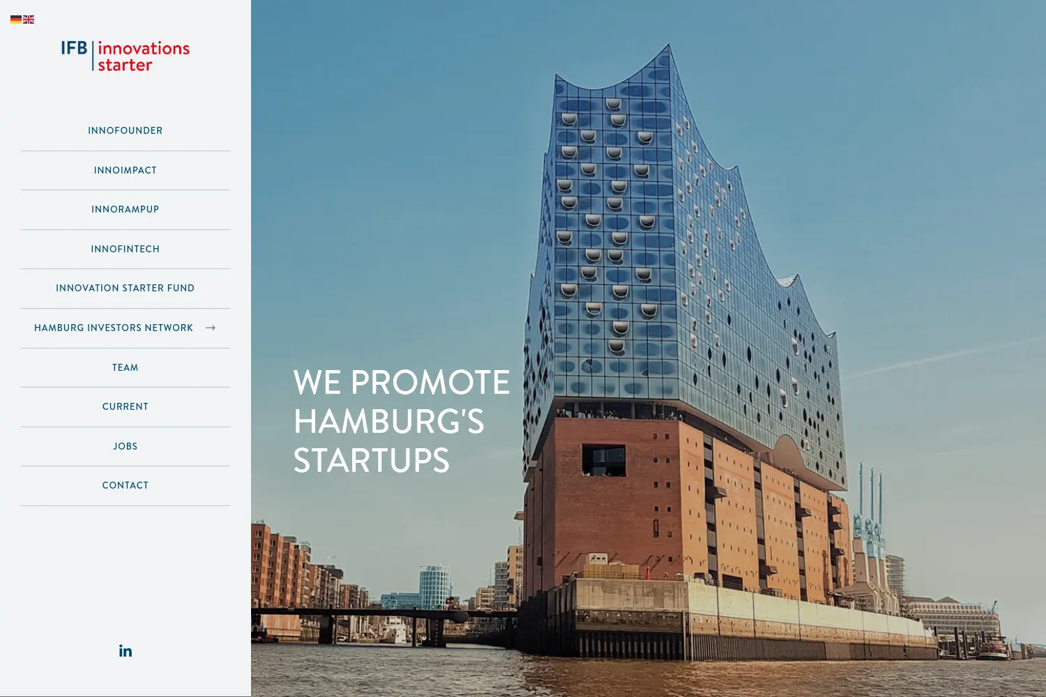 Website der Firma IFB Innovationsstarter GmbH