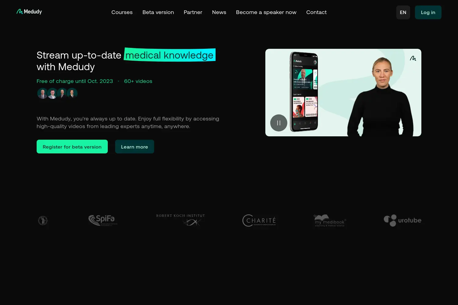 Website der Firma medudy