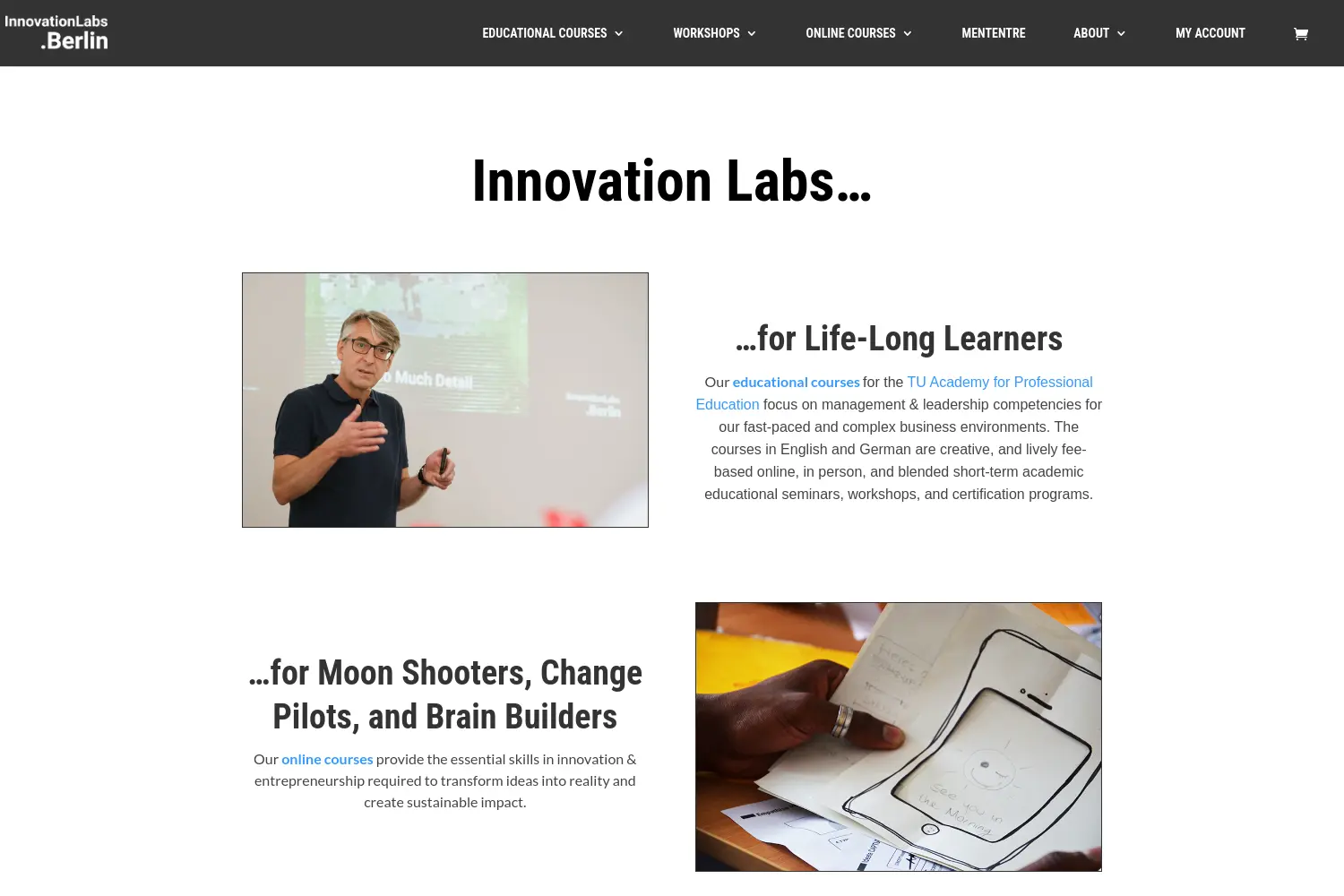 Website der Firma InnovationLabs.Berlin