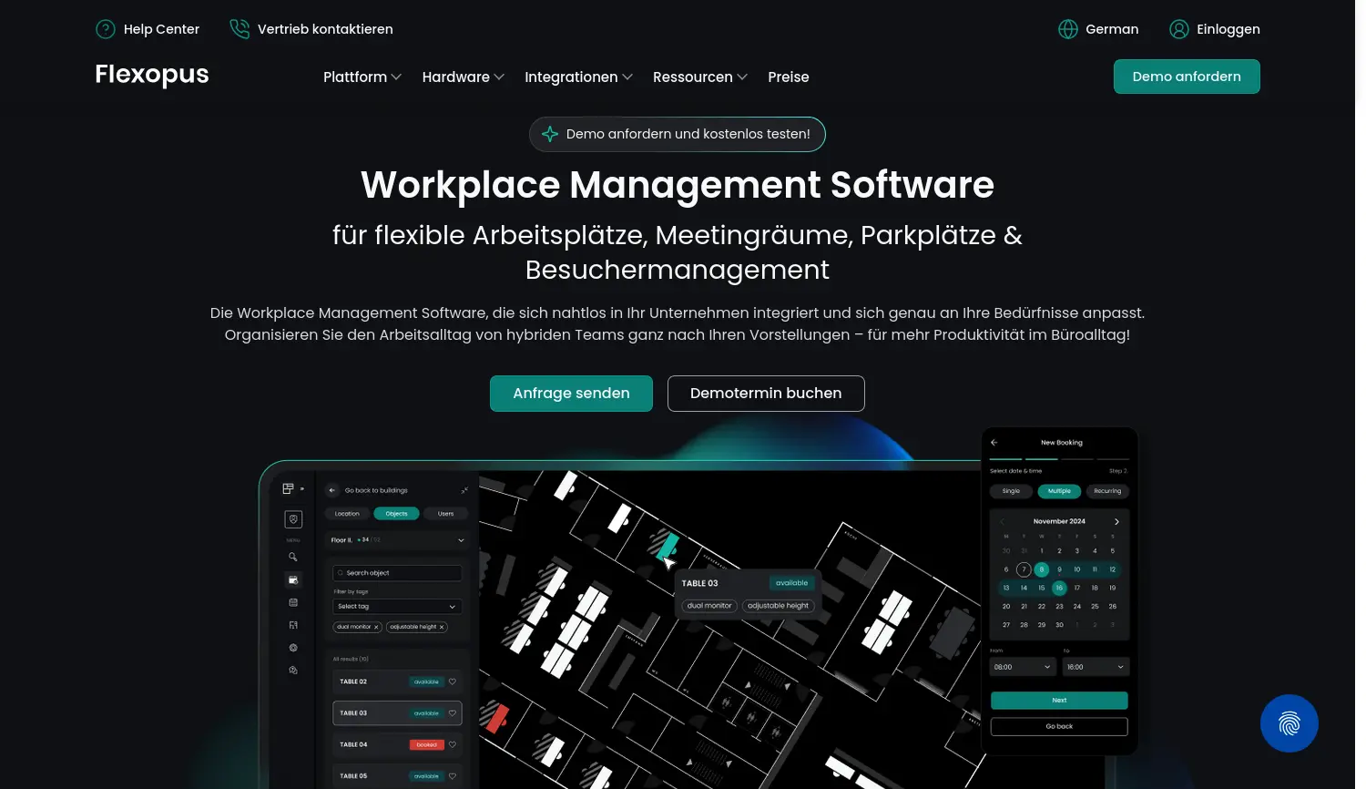 Website der Firma Flexopus GmbH