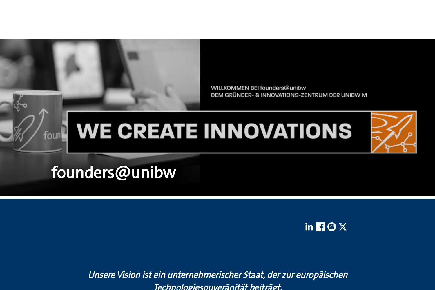 Website der Firma founders@unibw