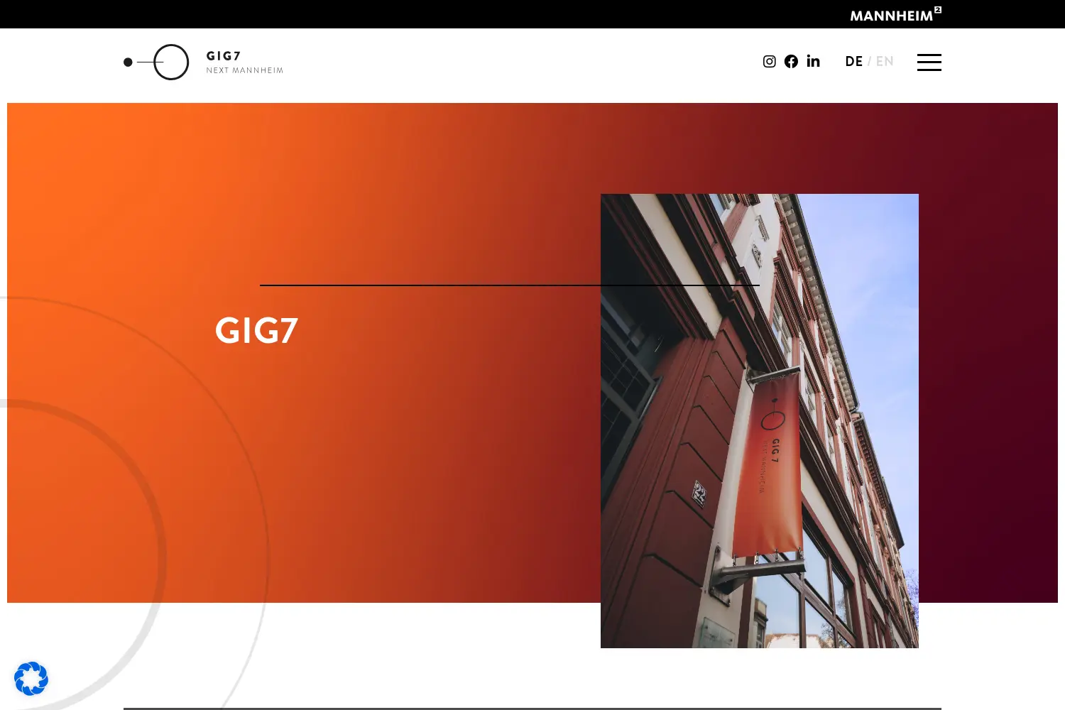 Website der Firma GIG7 Kompetenzzentrum FeMale Business