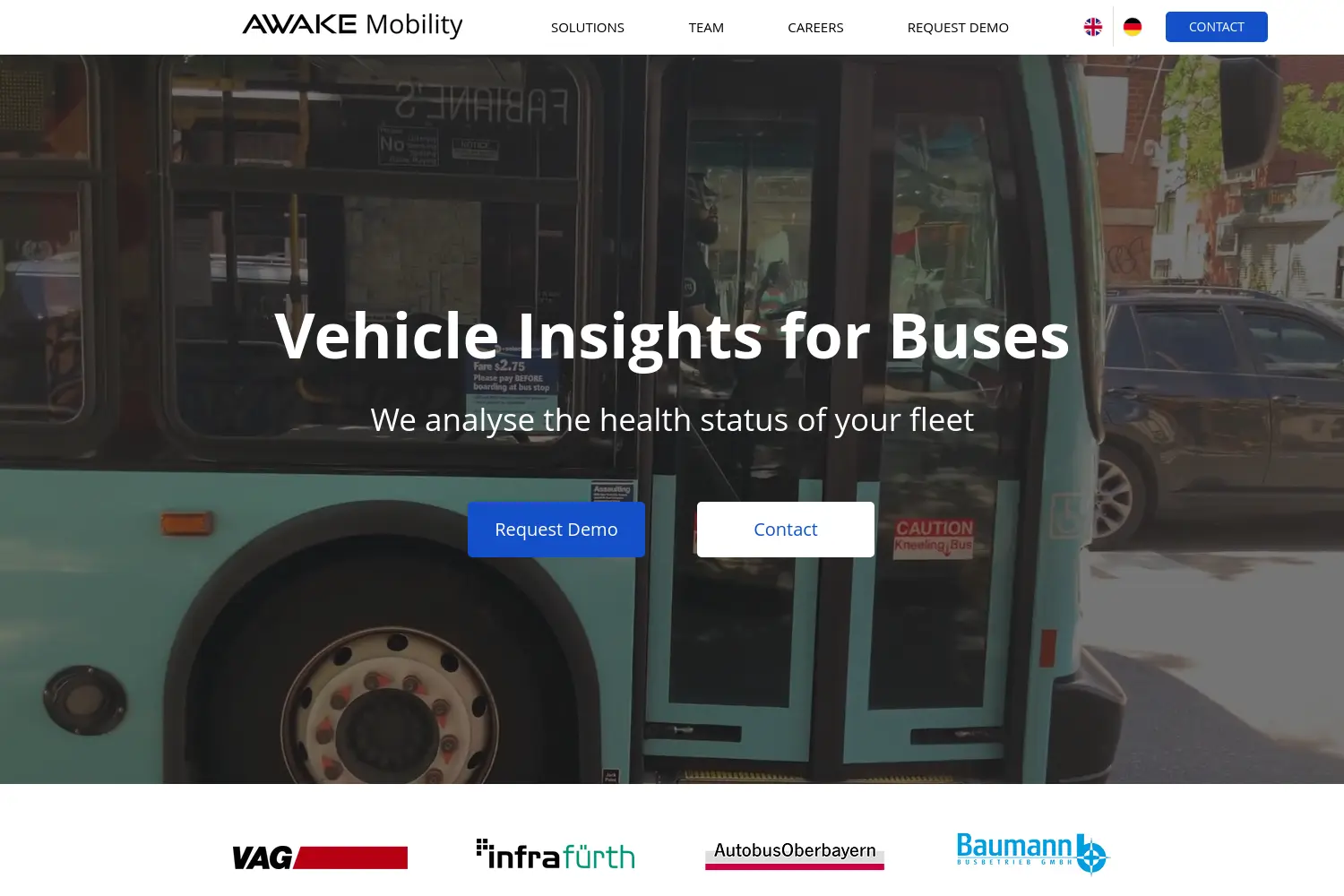 Website der Firma AWAKE Mobility GmbH