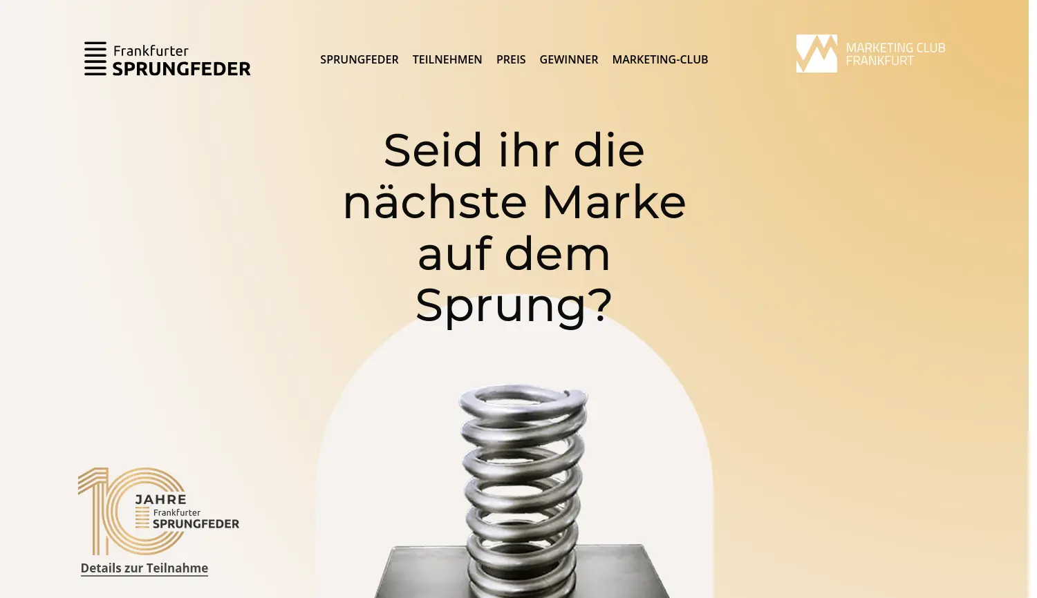 Website der Firma Frankfurter Sprungfeder