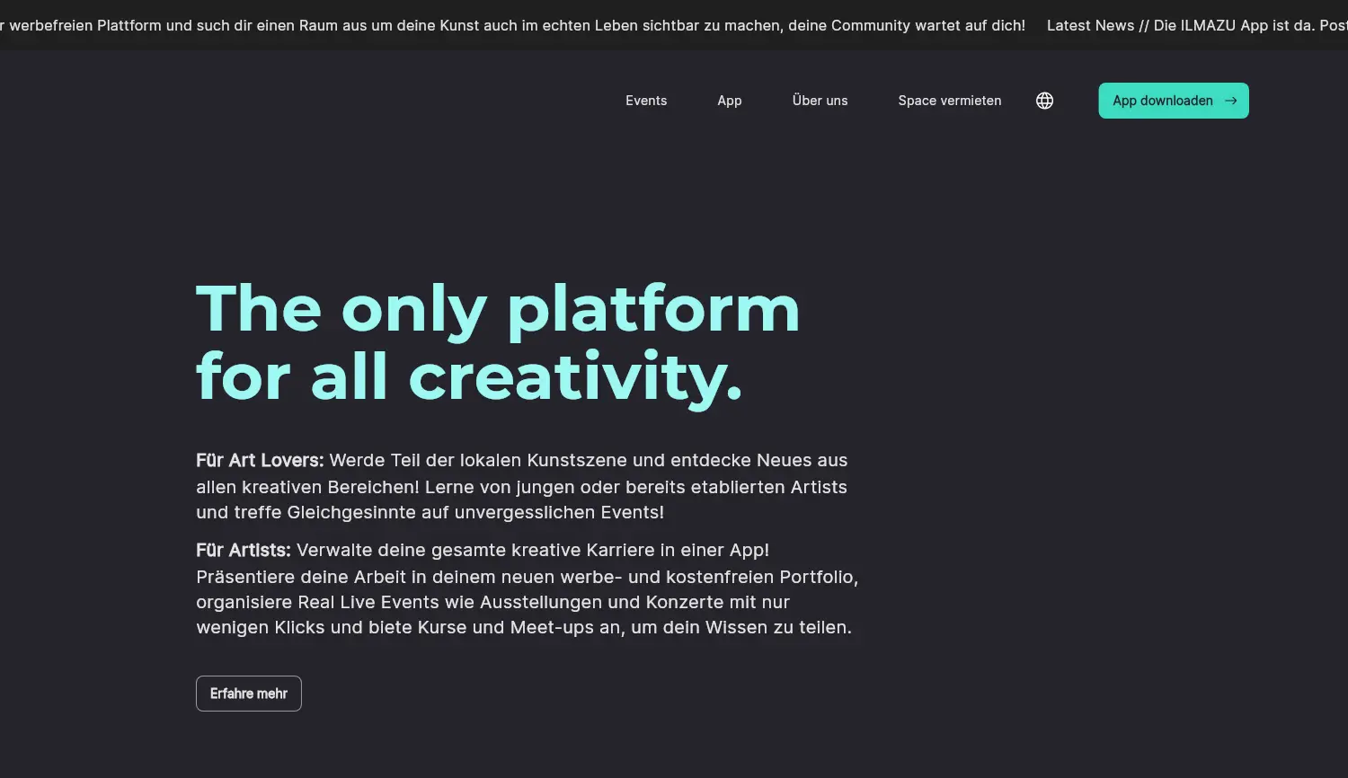 Website der Firma ILMAZU GmbH