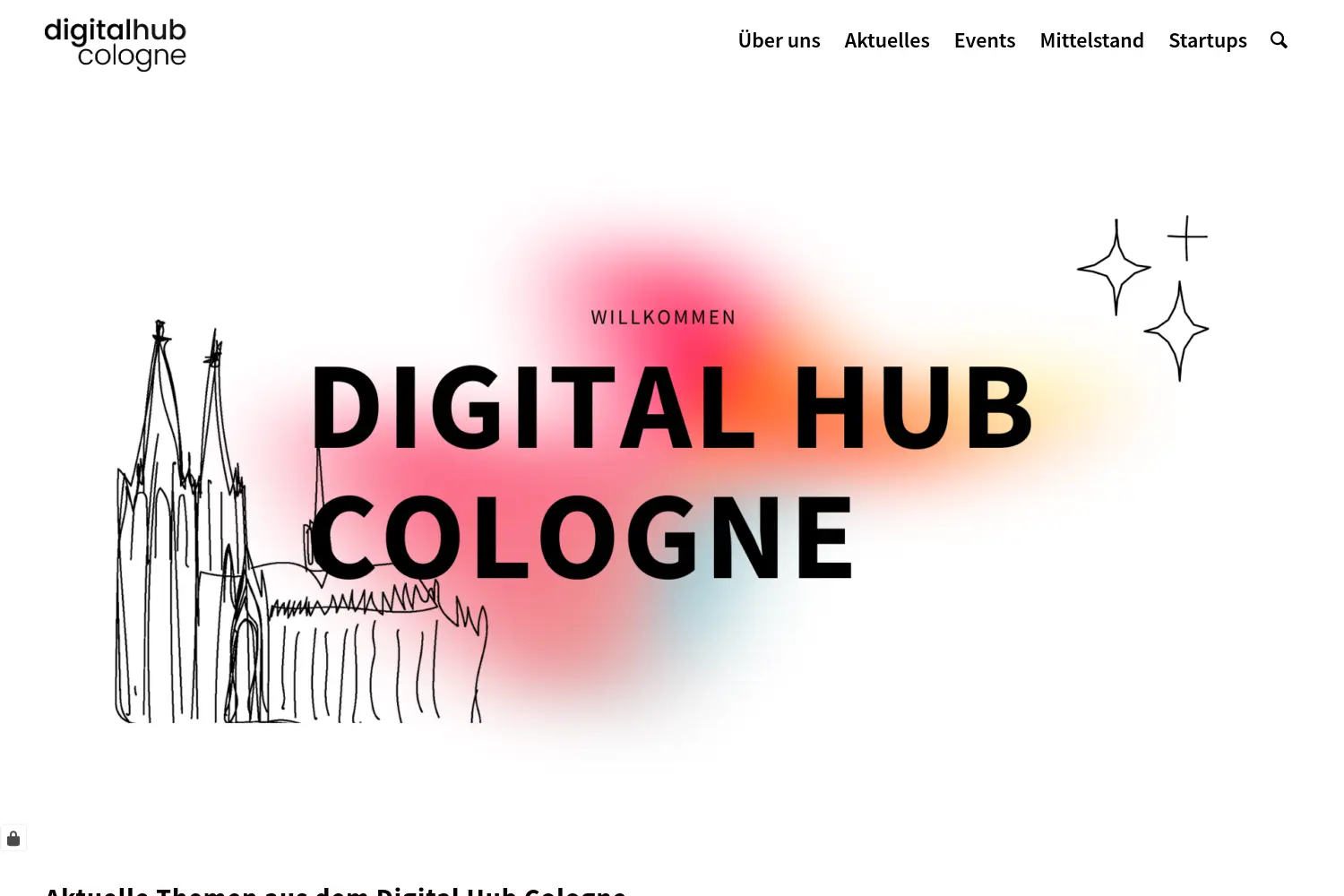 Website der Firma Digital Hub Cologne