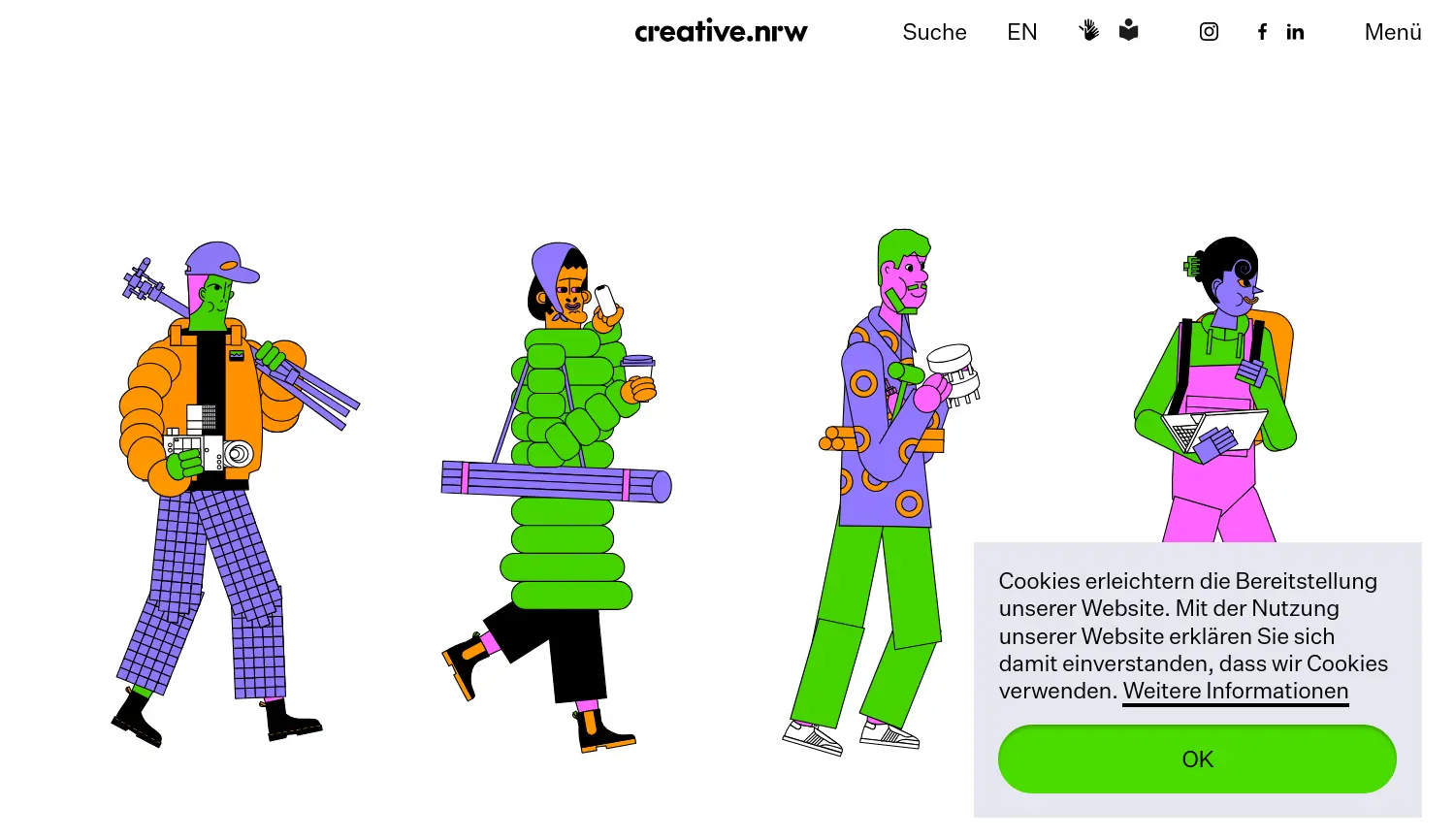 Website der Firma CREATIVE.NRW