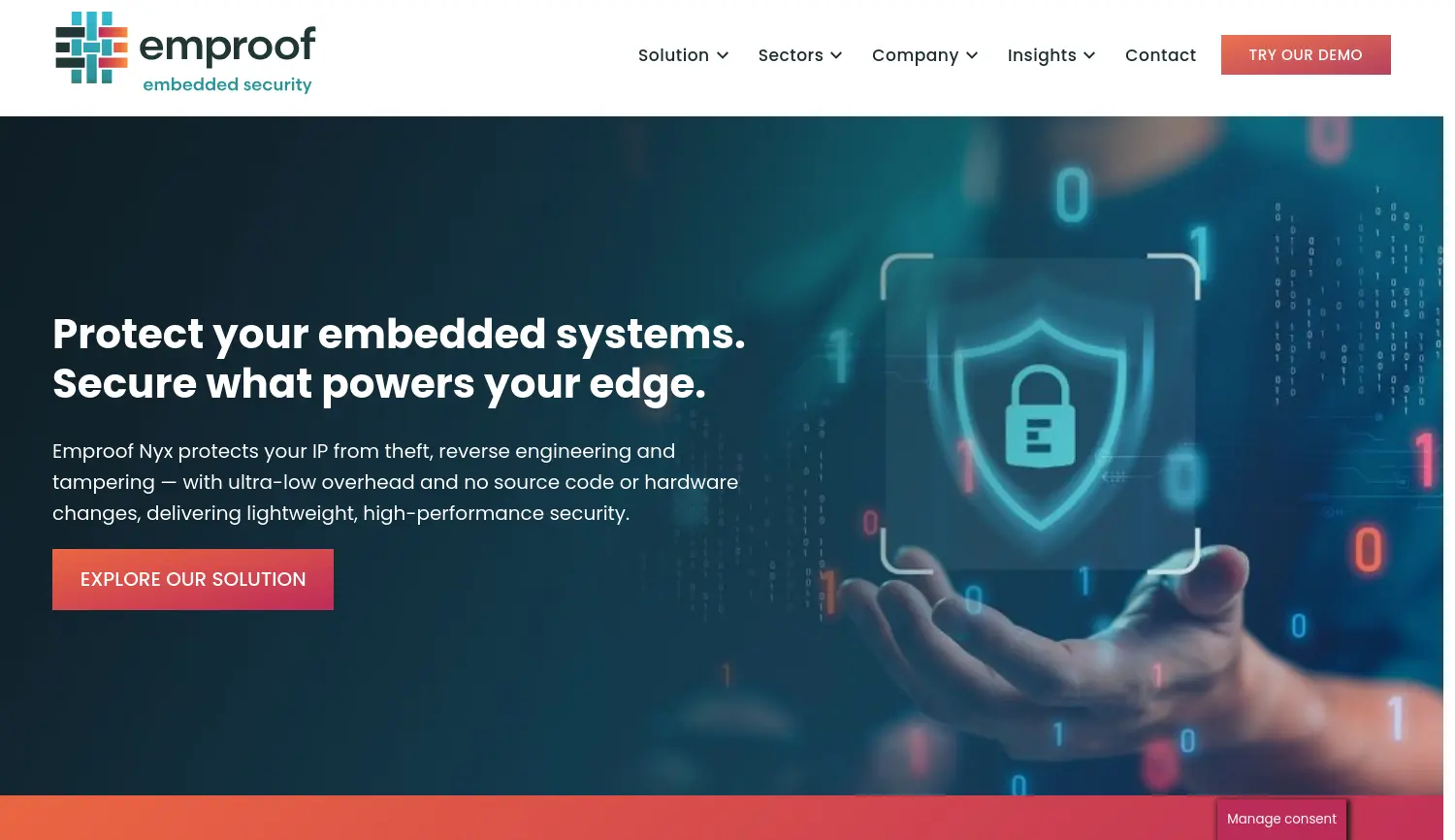 Website der Firma emproof GmbH