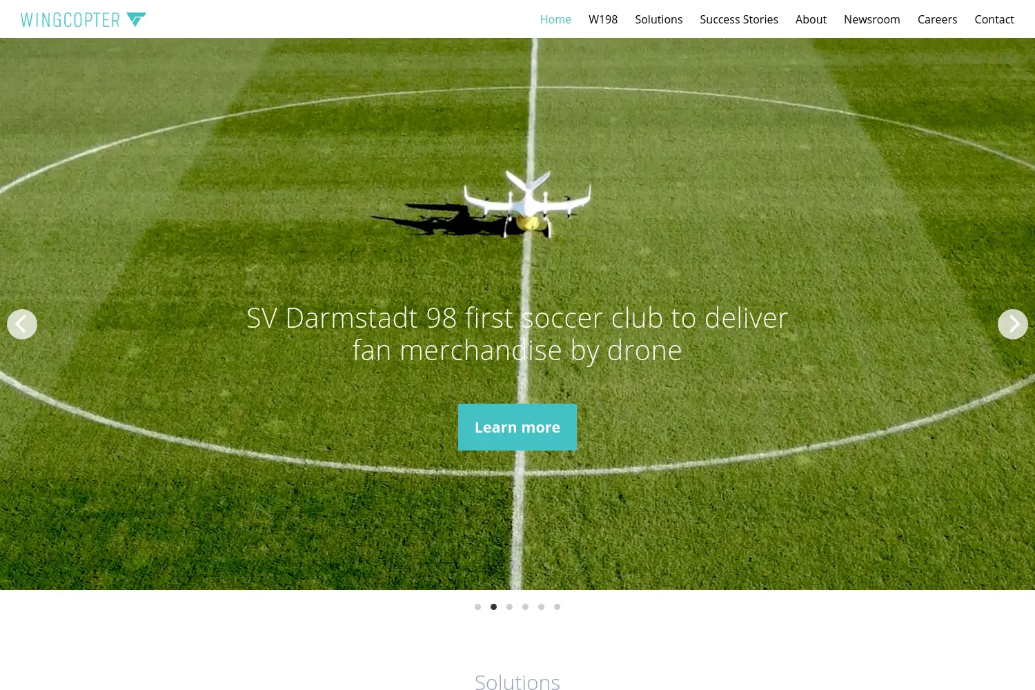 Website der Firma Wingcopter