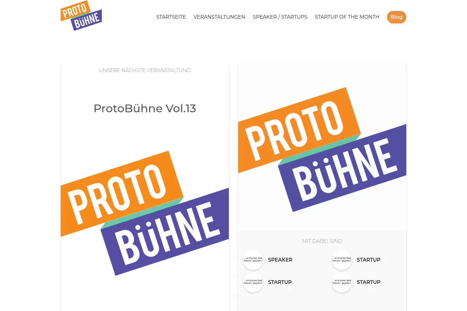 Website der Firma ProtoBühne