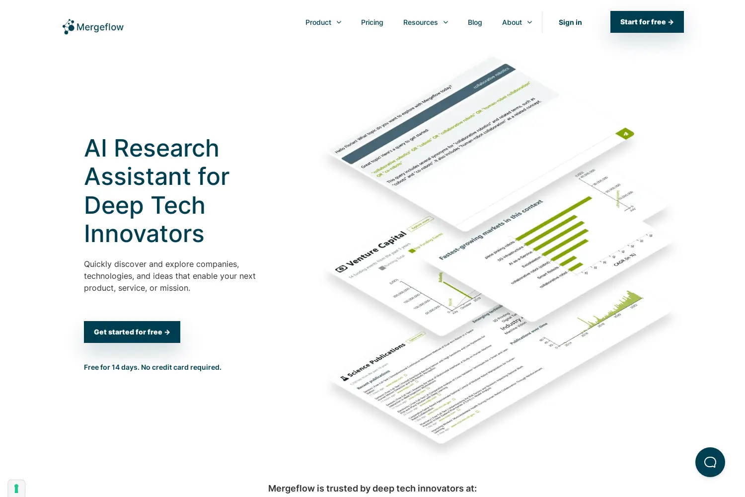Website der Firma MergeFlow AG
