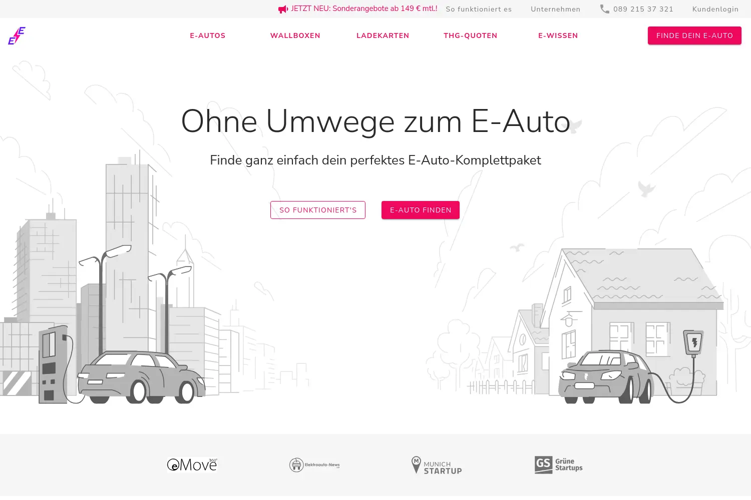 Website der Firma Einfach E-Auto