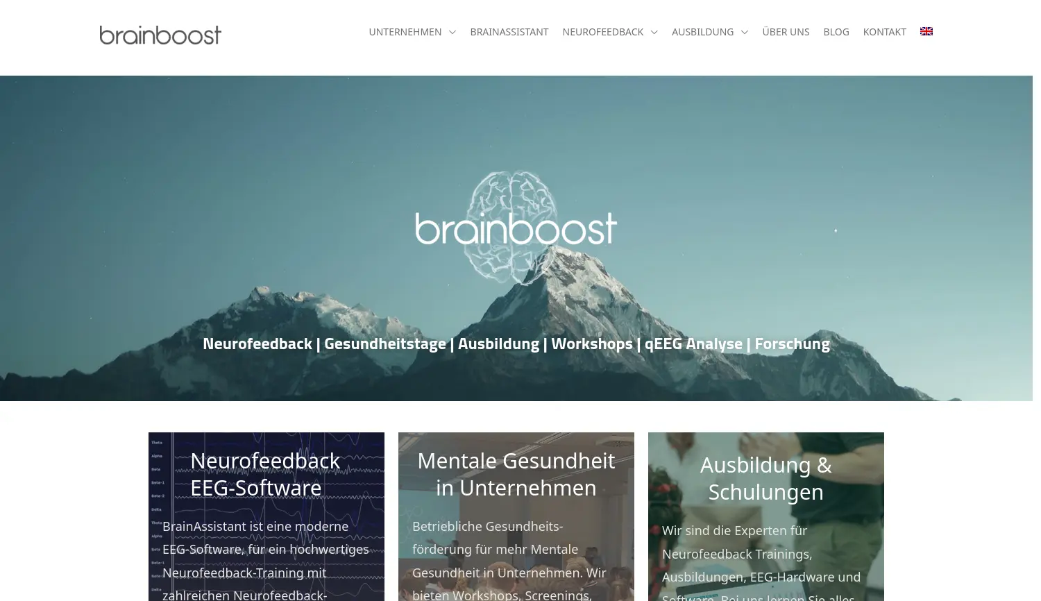 Website der Firma brainboost