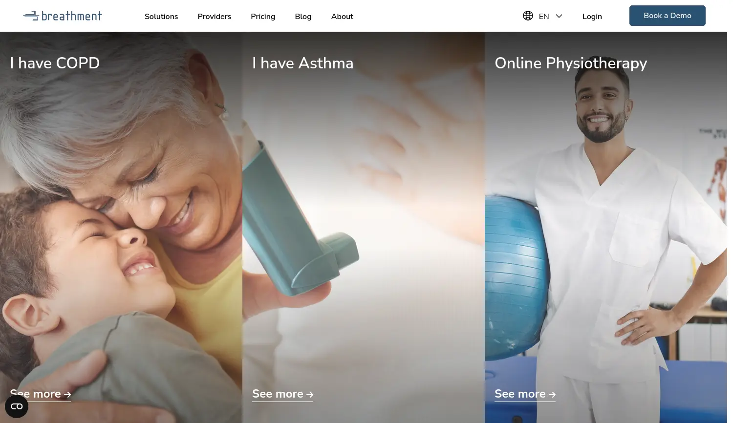 Website der Firma Breathment UG