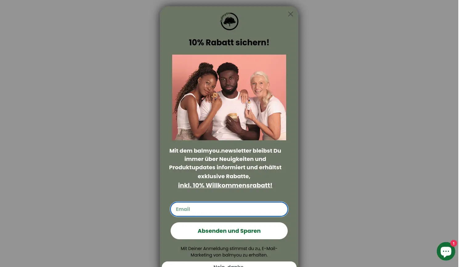 Website der Firma balmyou GmbH & Co KG